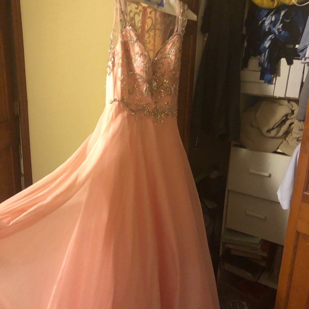 MacDuggal size 10 princess pink gown